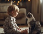 👶 Amikor a kétéves Emma először „beszélgetni” kezdett a család macskájával, senki sem hitt a szemének!