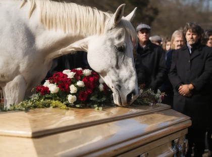 Amikor a koporsót betették az autóba, egy ló lépett elő… és olyat tett, amit senki sem felejt el ?