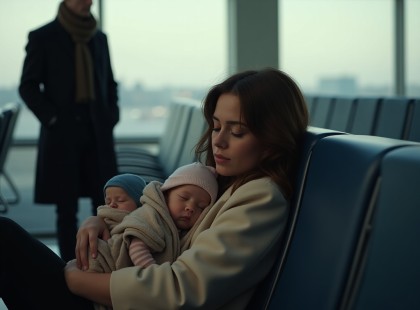 A férfi, aki mindent birtokolt – amíg a repülőtéren meg nem látta, kinek az arcát örökölték az ikrek