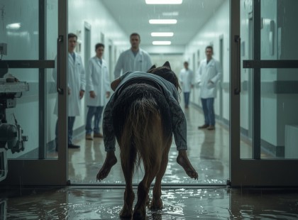 A pillanat, ami mindenkit ledöbbentett: így hozott be egy kislányt a kórházba a németjuhász ?