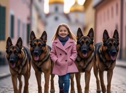Minden reggel látták a kislányt az óriási kutyákkal – de amit végül felfedeztek mögötte, arra senki sem volt felkészülve… ??