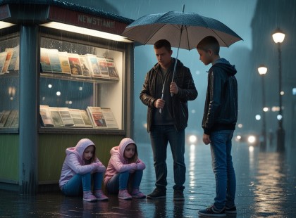 Az éjszaka, amikor egy idegen apa megmentette a két elázott ikerlányt