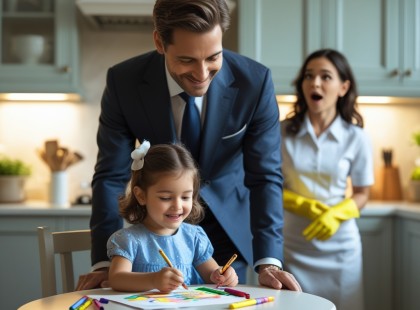 ? Mindenki lefagyott, amikor a milliomos meglátta a takarítónő lányát – a reakciója bejárta az internetet!