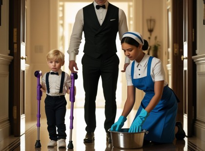 A gazdag üzletember váratlanul toppan be… és nem hiszi el, mit tesz a szobalány a fiával!