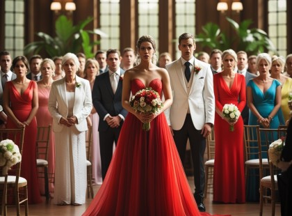 A vőlegényem és az anyja rákényszerítettek, hogy vörös menyasszonyi ruhát viseljek, csak azért, mert már anya vagyok – de én valami sokkal nagyobbat találtam ki.?