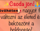✨ Csoda jön! 🙏 Jövőhéten nagyot fog változni az életed és beköszönt a boldogság! Ámen 🍀👇