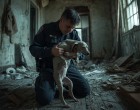 A kutya a rendőr karjában ébredt új életre – ilyen megható történetet rég olvastunk