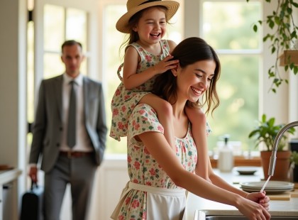 Nem a felesége, nem ő – egy idegen nő társaságában nevetett a kislánya