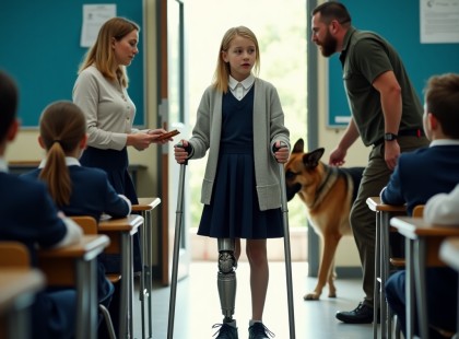 Egy mozgássérült kislányt állítottak pellengérre az osztályban – a tanterem ajtajában ekkor jelent meg az apja