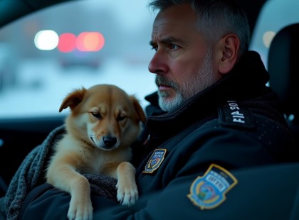 A rendőr csak segíteni akart. A kutya viszont megmentette az ő életét