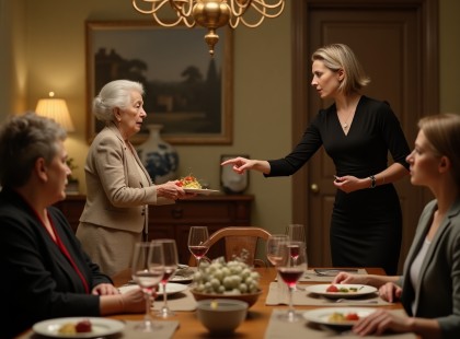 72 éves özvegyet megaláztak vacsoránál – egyetlen telefonhívással megfordította a sorsát!