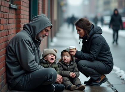 A férfi szegénynek tűnt, a gyerekek elveszettnek – az igazság sokkoló volt