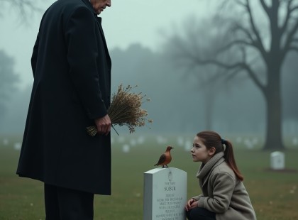 Egy kislány a sírnál. Egy fa madár. És egy nagypapa, aki túl későn értette meg az életet