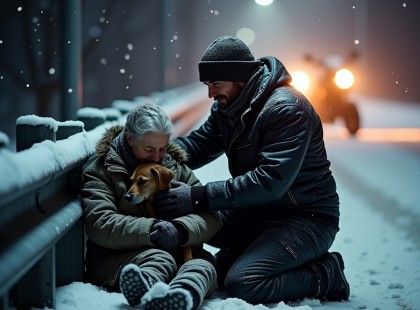 Már majdnem feladta a fagyban az idős asszony és kutyája – ekkor történt valami, amire senki sem számított