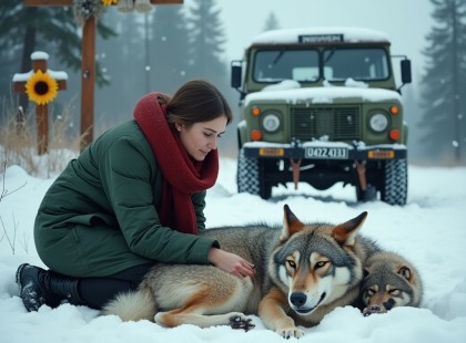Csak meg akarta nézni, rendben van-e a kereszt – de egy nőstényfarkas térdre kényszerítette