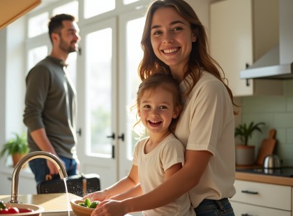 Először csak a gyerek nevetése tűnt fel… aztán az apa rájött, ki mentette meg a családját