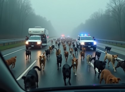 Autópálya bénult meg a menekülő kutyák miatt – a mögöttük álló emberi történet az egész országot megérintette
