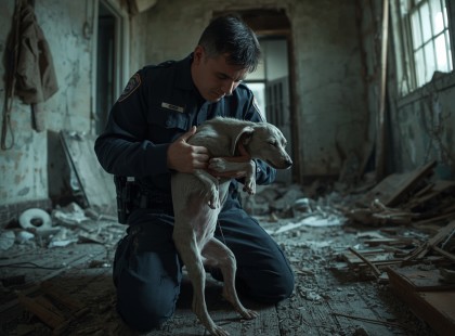 A kutya a rendőr karjában ébredt új életre – ilyen megható történetet rég olvastunk