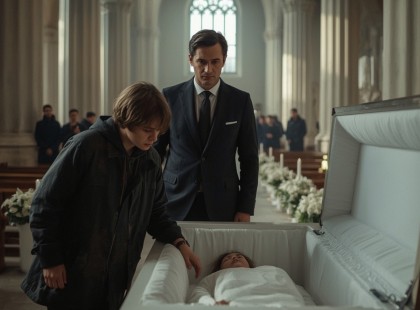 A gazdag apa már elbúcsúzott… amikor egy utcagyerek megállította a temetést