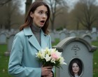 A férjem első felesége meghalt egy balesetben – de a sírján a fotón… magamat láttam visszanézni