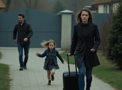 A nő elment. A gyerek utána futott. A férfi későn értette meg