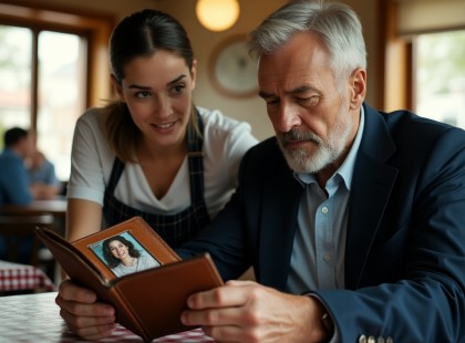 A vendég elővette a pénztárcáját, a pincérnő pedig elsápadt – felismerte a benne lévő képet