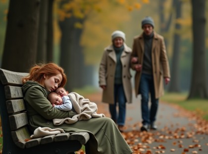 Egyszerű séta volt az anyjával – aztán a férfi arca elsápadt, amikor meglátta, ki ül a padon