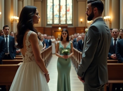 Az oltárnál árulta el a koszorúslány, hogy a vőlegény gyerekét várja – a menyasszony reakciójától eláll a lélegzeted!