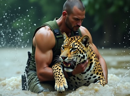 Megmentett egy párducot a folyóból – napokkal később a vadállat visszatért… és nem azért, hogy támadjon