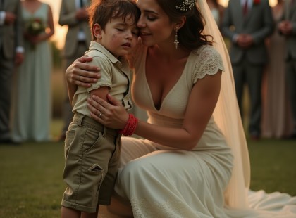 Az anyukámat akarom, nem a vacsorát! – ez a mondat megállította egy teljes esküvő szívét