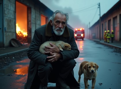 A garázs lángokban állt. Aztán az öreg szó nélkül bemászott – újra és újra”