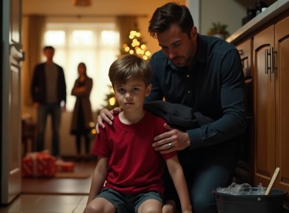 A többiek ajándékot bontottak, az én fiam vizes zokniban súrolta a padlót – ez volt a fordulópont