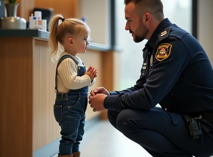 Amit ez a hároméves kislány tett, attól könnybe lábadt a rendőr szeme