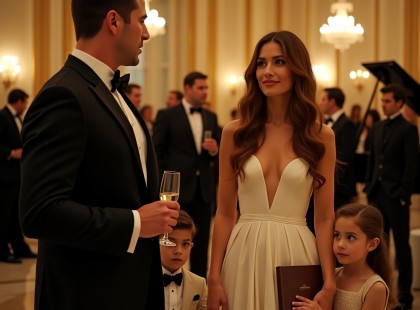 A jótékonysági esten megjelent egy nő két gyermekkel – amit mondott, megrengette az üzleti elitet