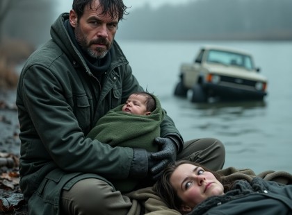 Miután szabadult a börtönből, megmentett egy szülő nőt a fagyos patakból – amit utána kapott, arra senki sem számított!