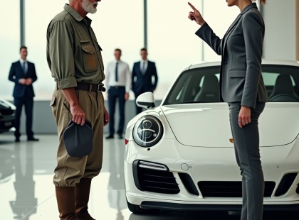 Sáros csizmában jött be a luxusautó-szalonba – Amit utána tett, attól mindenki megnémult