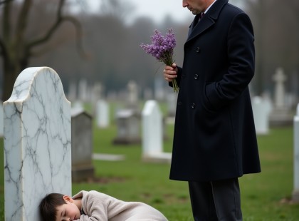 A férfi csak virágot akart vinni a sírhoz… de a felesége múltja egy kisfiú képében tért vissza