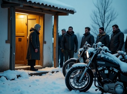 A hóvihar közepén egy idős nő ajtót nyitott – amit talált, megváltoztatta az életét örökre