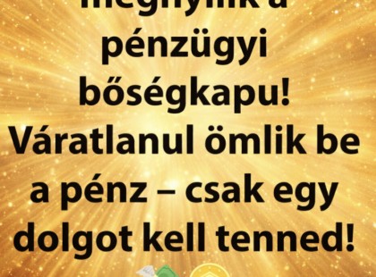 2026-ban megnyílik számodra a pénzügyi bőségkapu, váratlanul megérkezik a kívánt pénzösszeg! Csupán ennyit kell tenned! ? Cikk a hozzászólásoknál!