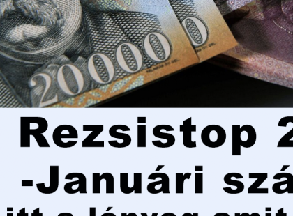 Rezsistop 2026: Januári számlák – itt a lényeg, amit minden háztartásnak tudnia kell