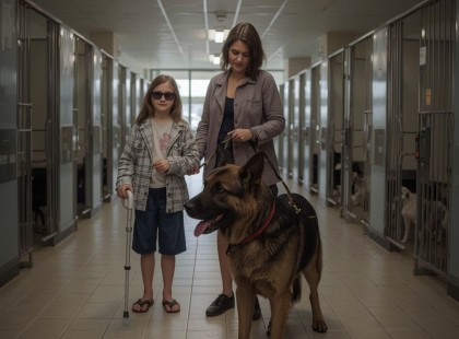 Két megtört szív találkozása: a vak lány és a kiselejtezett rendőrkutya története bejárja az országot