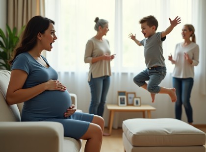 A hasamra vetődött, miközben nyolcadik hónapban voltam – a nevetés perceken belül mentőszirénába fulladt