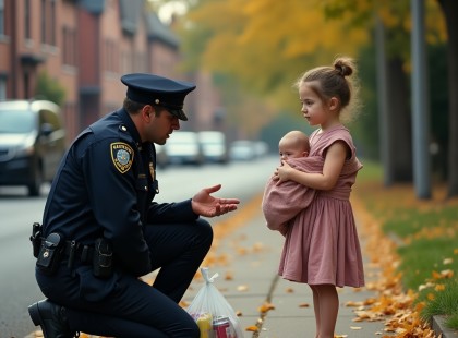 Mezítláb, egy újszülöttet cipelve találtak rá a parkban – Amit a rendőr ezután tett, arra senki sem számított