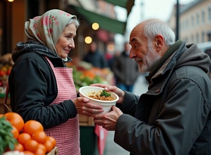 Csak enni kért, elzavarták. Egyetlen asszony adott neki ételt – a férfi titka mindenkit megdöbbentett