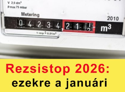 Friss:Rezsistop 2026, ezekre a januári számlákra jár a támogatás!