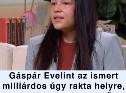 Gáspár Evelint az ismert milliárdos úgy rakta helyre, hogy még a saját követői is döbbenten hallgattak el.