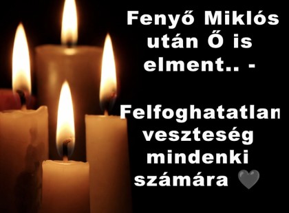 GYÁSZBAN AZ ORSZÁG! ?️ 1 perce jött a tragikus hír! Fenyő Miklós után Ő is elment.. - Felfoghatatlan veszteség mindenki számára ?