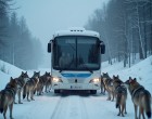 Körbevették a buszt a farkasok… de nem támadtak – a valóság sokkolóbb volt