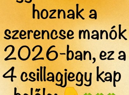 Szerencse és gazdagság érkezik!Ez a 4 csillagjegy tarol 2026-ban! ?? • ? ?