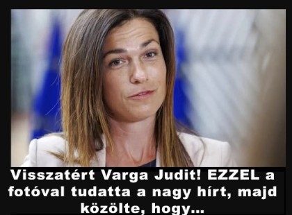 Visszatért Varga Judit! EZZEL a fotóval tudatta a nagy hírt, majd közölte, hogy… Részletek kommentben ???